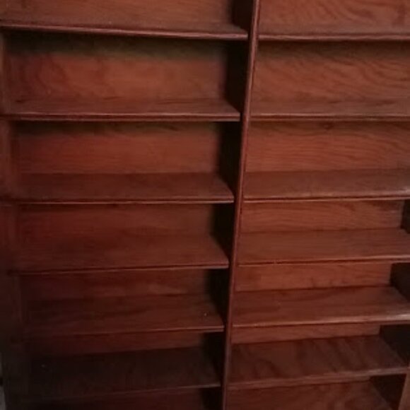 Vintage MCM Wood Shelf Storage Cabinet 25"x 16"x 2.5"